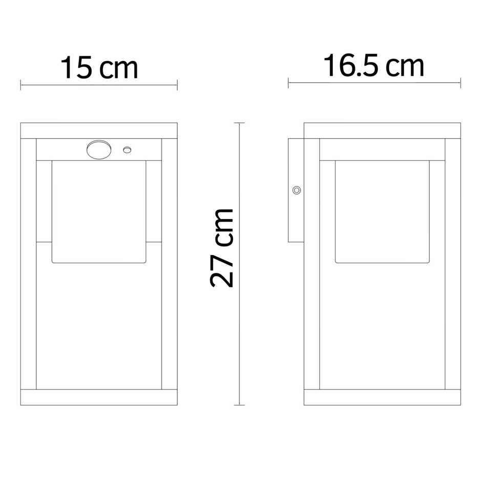 Applique solaire extérieure moderne avec détecteur - Lumi
