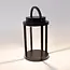Lampe à poser noire rechargeable Gleamy avec LED intégrée