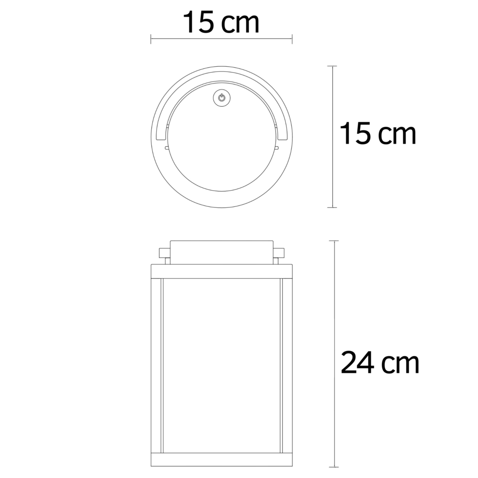 Lampe de table noire rechargeable - Gleamy
