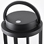 Lampe à poser noire rechargeable Gleamy avec LED intégrée