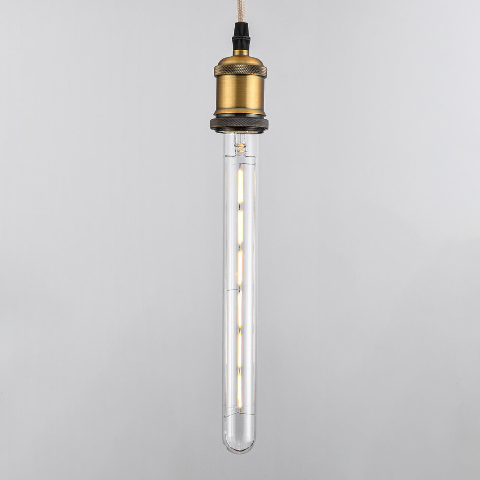 Ampoule filament E27 tube en verre transparent 6W 2700K, 30 cm - dimmable