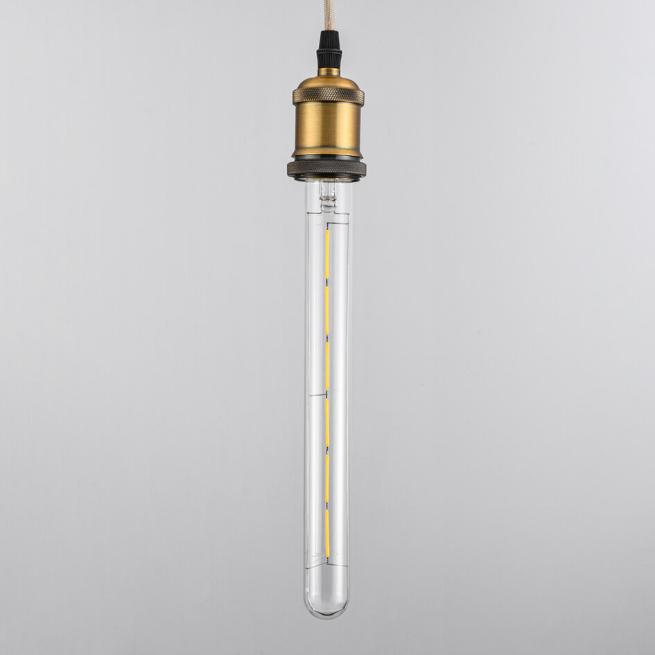 Ampoule filament E27 tube en verre transparent 6W 2700K, 30 cm - dimmable