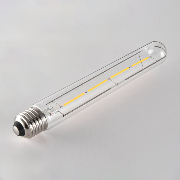 Ampoule tube LED E27 dimmable en verre clair avec filament, 4 W, 2700 K, 22,5 cm