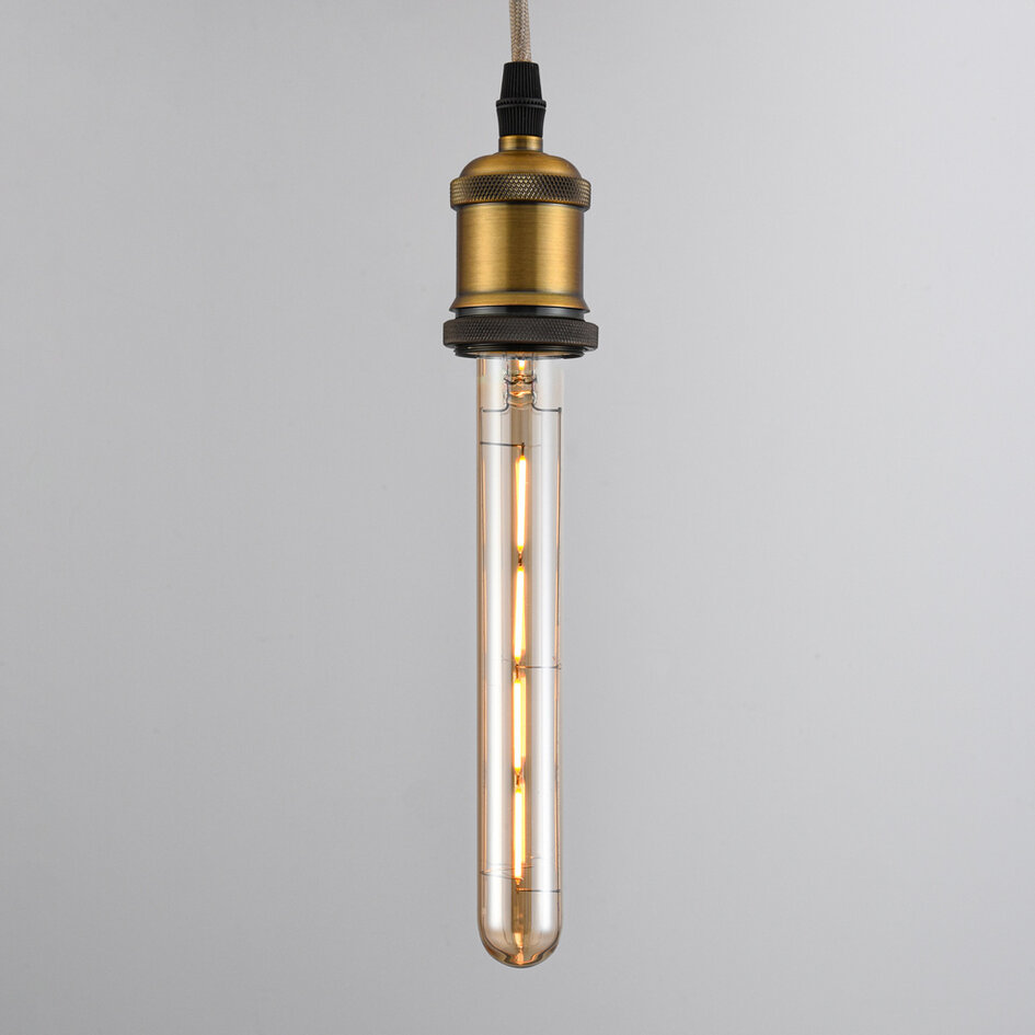 Lampe à incandescence E27 dimmable en verre ambré avec filament 4 fils 22,5 cm, 4W, 2200K