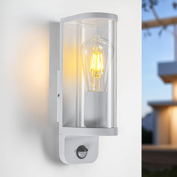 Buitenwandlamp Jani met sensor - wit