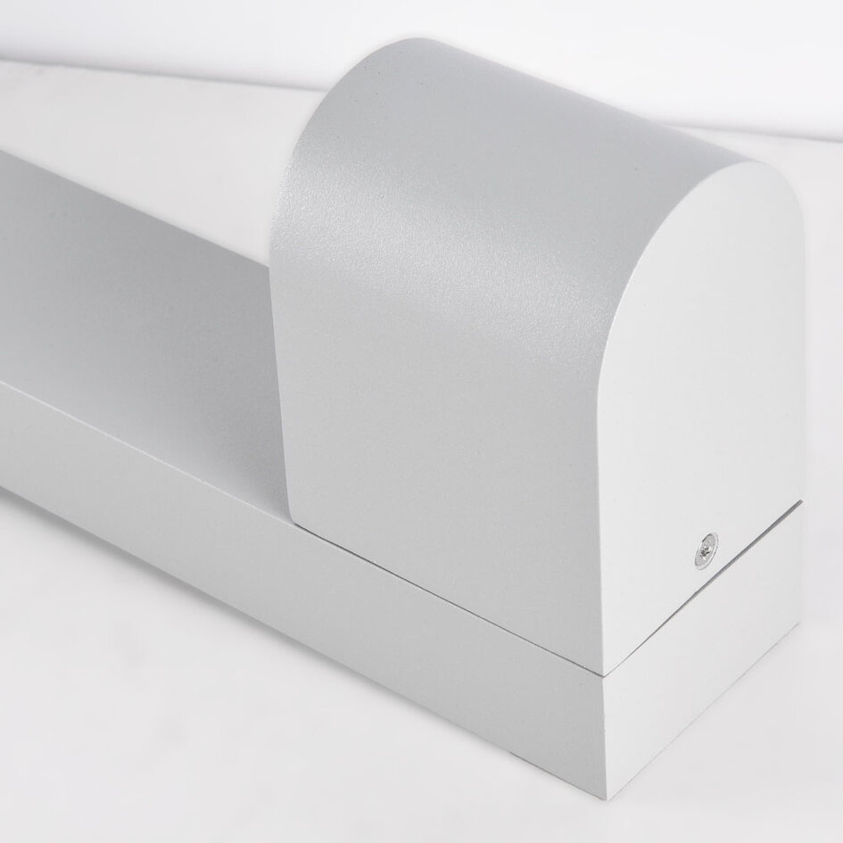 Industriële staande buitenlamp grijs, 50 cm - Simone