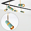 1-fase railsysteem 3 meter blauw met goud - Remi