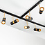 Modern 1-fase railsysteem van 1,5 meter met Timeo spots - plafondspot