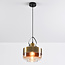 Hanglamp Laure - amber glas art-deco brede bol