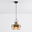 Suspension Laure - verre ambré, globe Art déco large