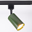 Système de rail monophasé 1,5 mètres Romain noir avec vert olive
