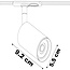 Kit rail monophasé de 1,5 mètre, spots Romain bleu cobalt