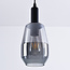 1-lichts hanglamp Mala smoke glas - langwerpig glas