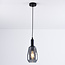 1-lichts hanglamp Mala smoke glas - langwerpig glas