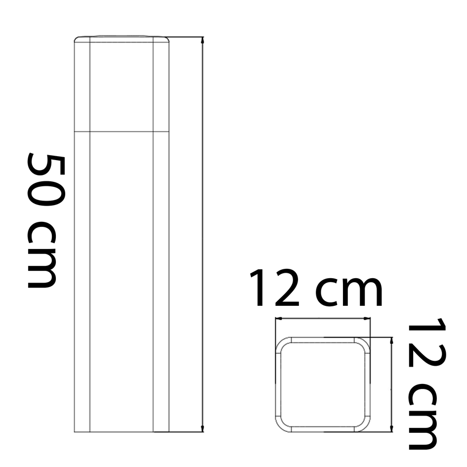 Moderne vierkante staande buitenlamp Rocky - antraciet