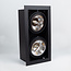 GU10 AR111 spot encastré réglable 2-lumières Jayden - noir