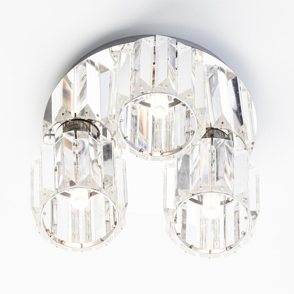 Plafonnier Kiara à cristaux - chrome