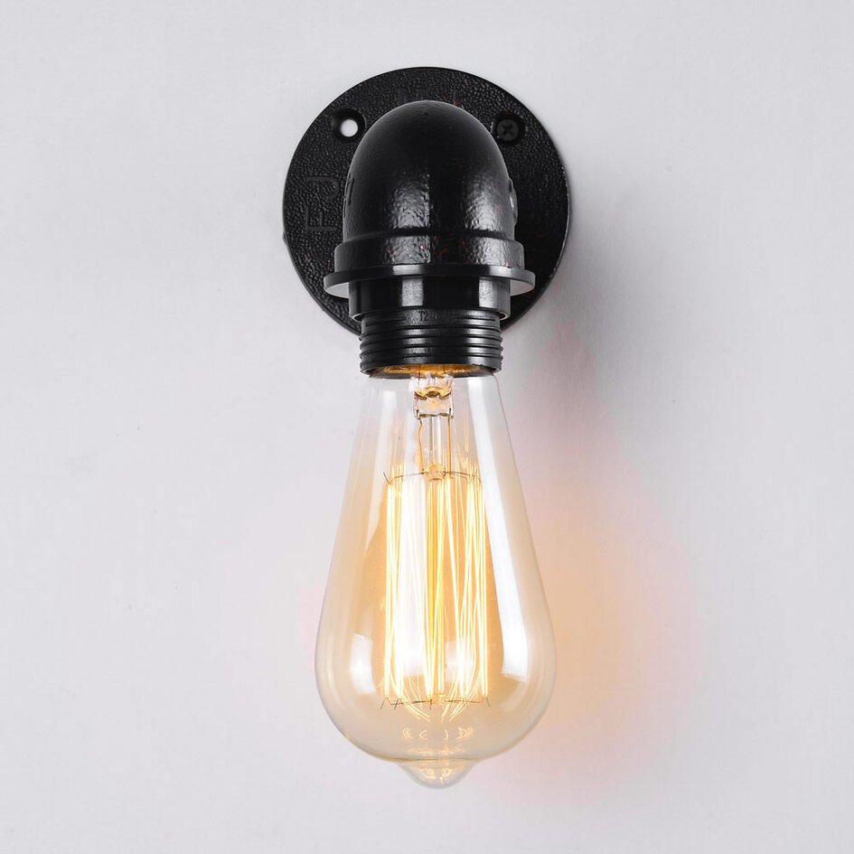 Lampe murale noire et or - Crane