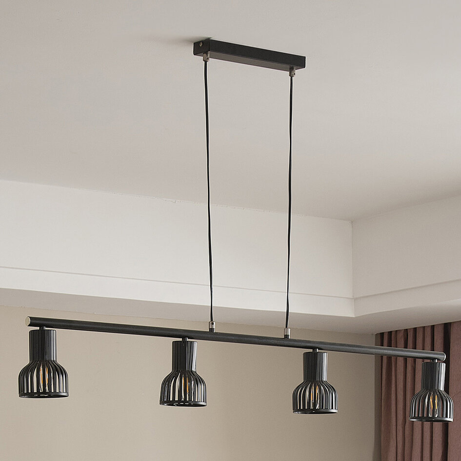 Industriële zwarte hanglamp - Xavier