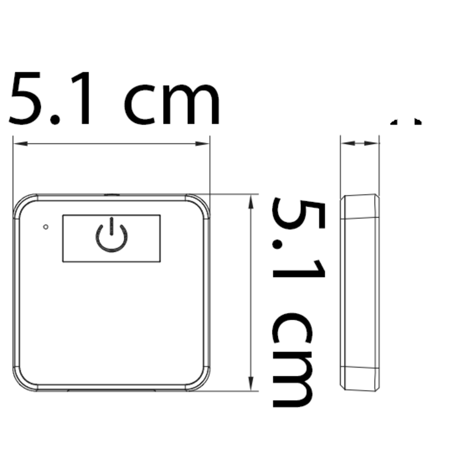 Draadloze vierkante touch dimmer