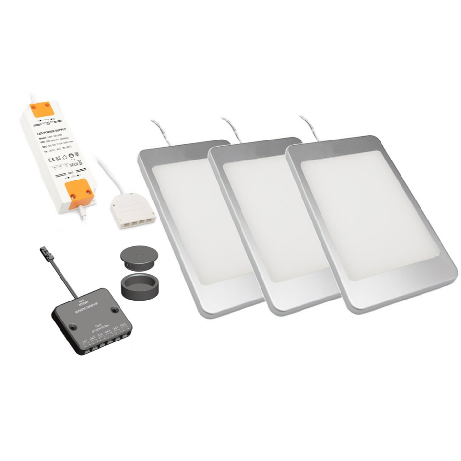 Éclairage de meuble LED Apollo kit complet de 3 spots