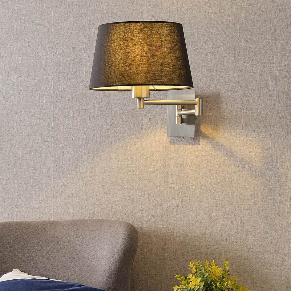 Lampe murale avec abat-jour noir - Abella