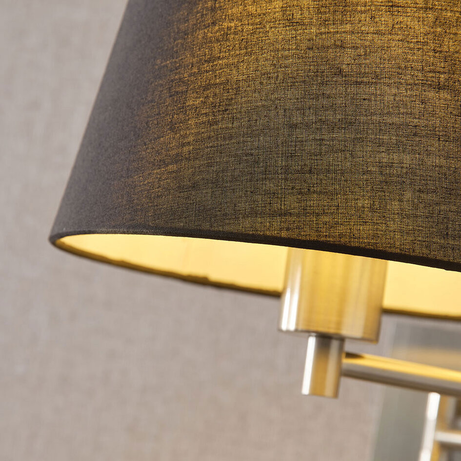 Wandlamp met zwarte kap - Abella