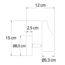 Lampe murale noire mate - Memphis