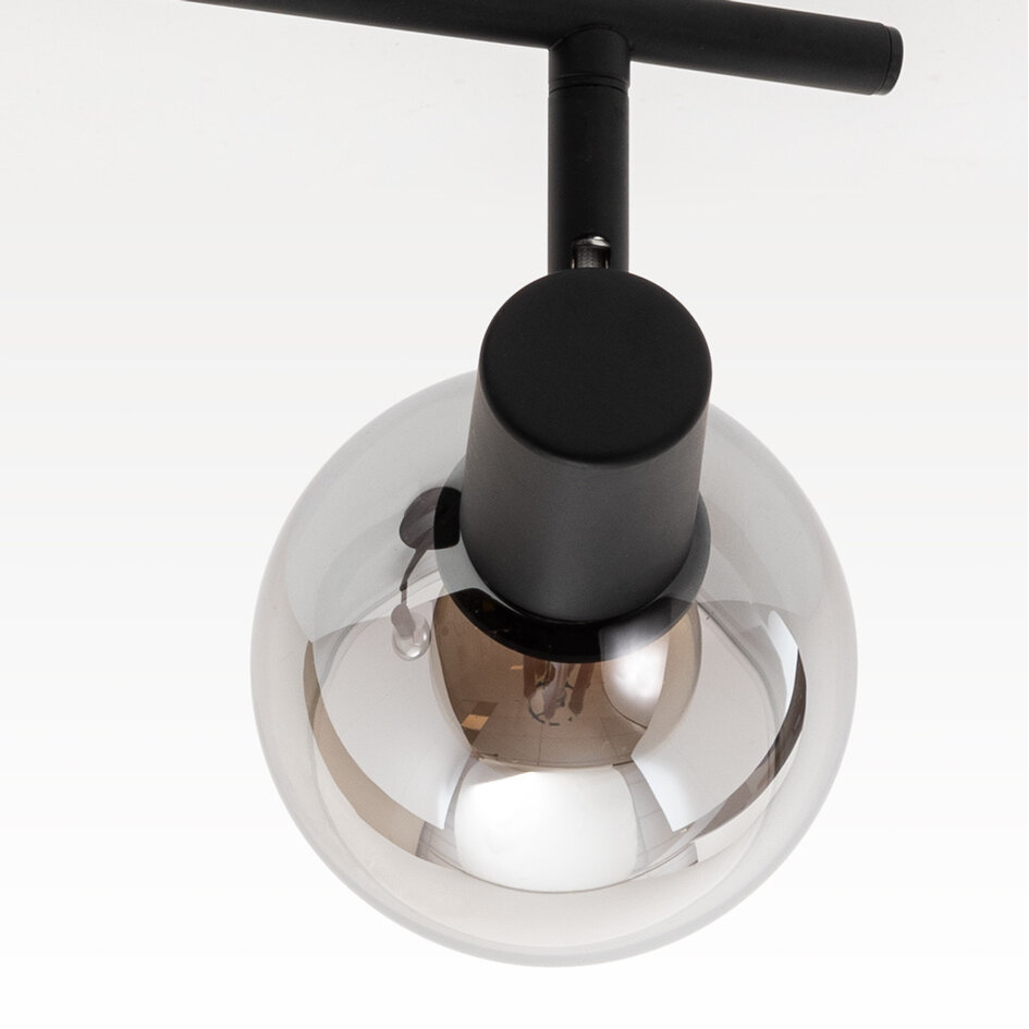 Plafondlamp met smoke glas en spiegeleffect, 2-lichts - Phoenix