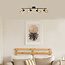4-lichts plafondlamp Florida - smoke glas met spiegeleffect