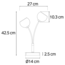 Lampe de table moderne en verre fumé, double - Savannah