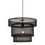 Suspension industrielle Chloe, noir mat