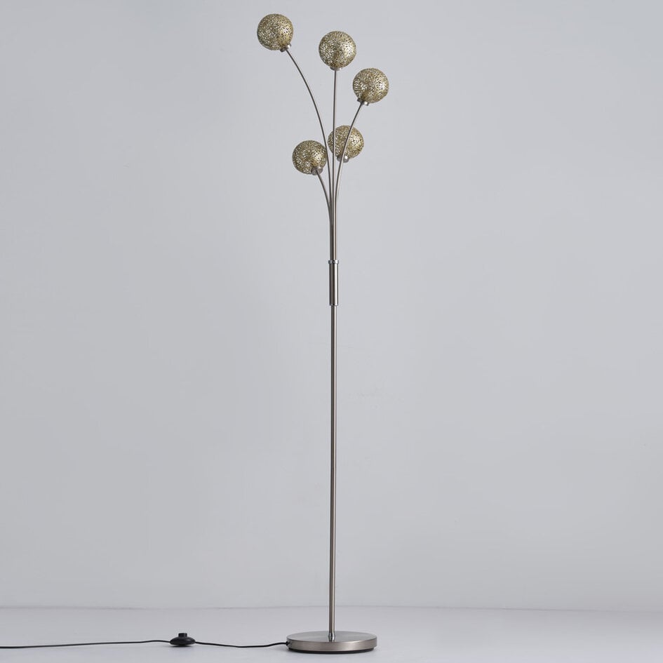 Lampadaire moderne Claire 5 lumières en doré