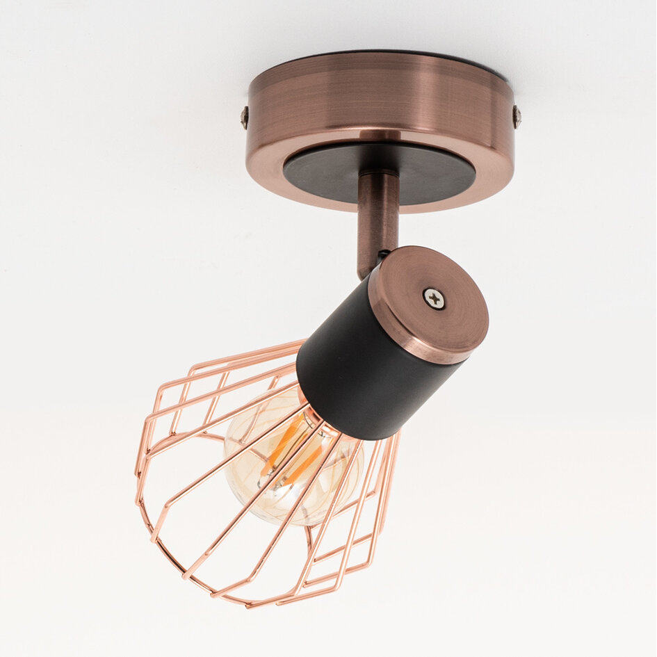 Industriële spot koper - Clara