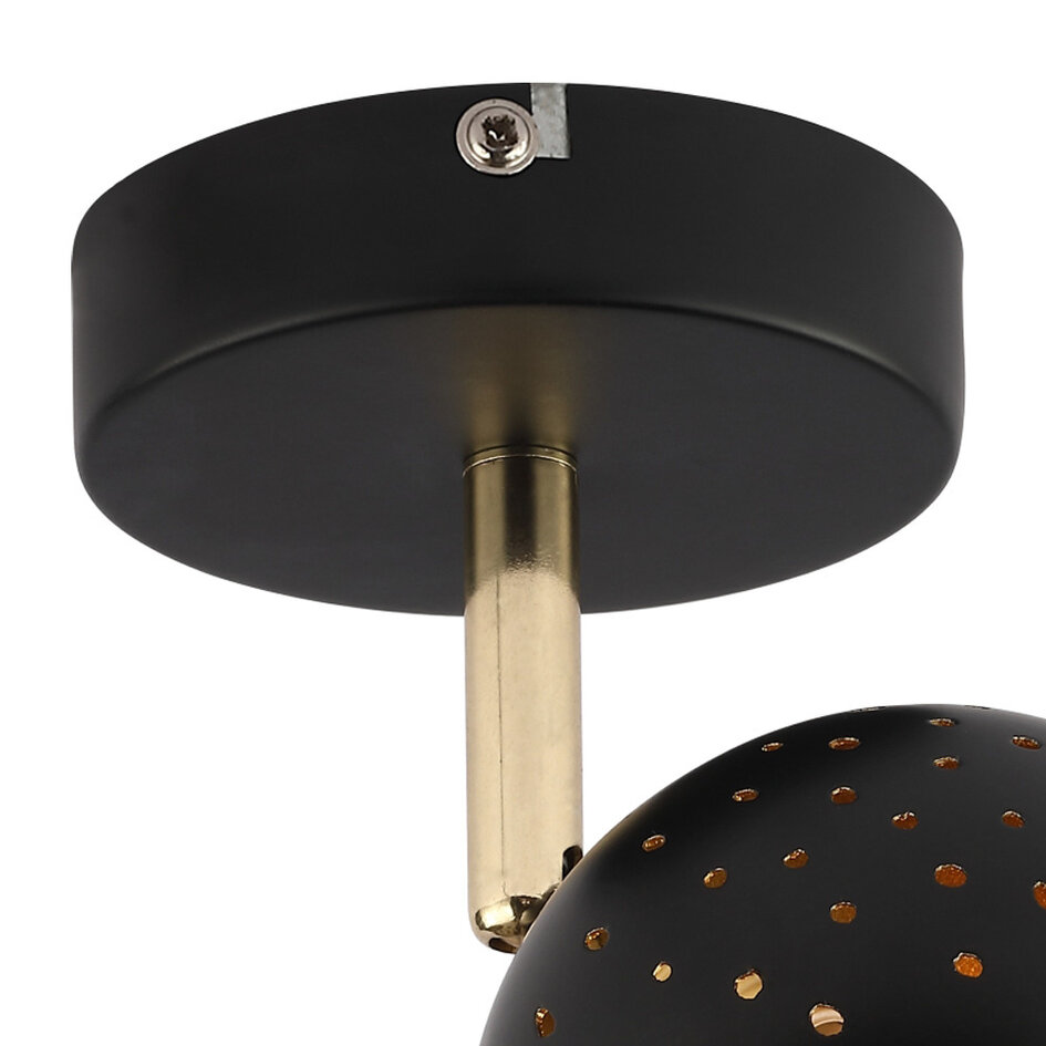 Spot de plafond moderne noir mat, 1 lampe - Lucinda