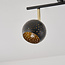 Spot de plafond moderne noir mat, 2 lumières - Edith
