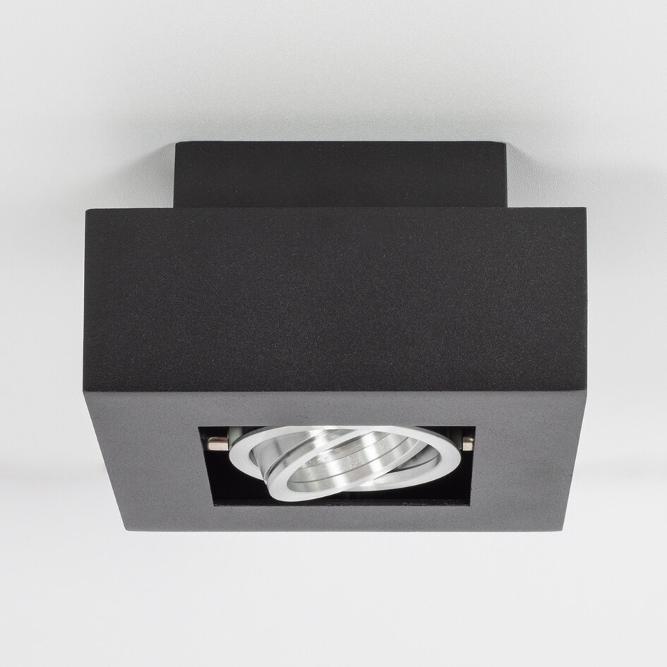 Luxe zwarte opbouwspot - Ben