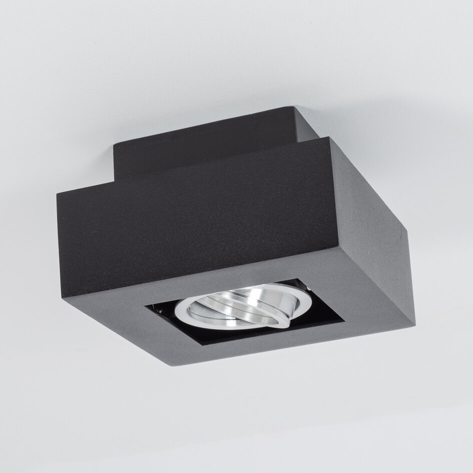 Luxe zwarte opbouwspot - Ben