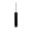 Lampe suspendue moderne noire avec intérieur doré - Mai