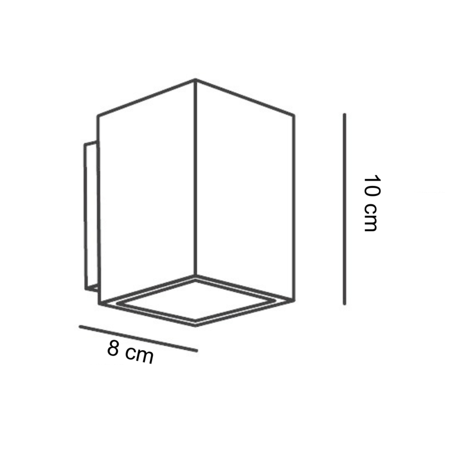 Applique moderne noire avec intérieur doré - Fay