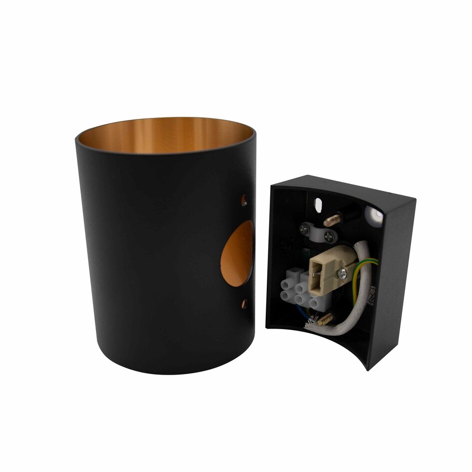 Applique moderne noire avec intérieur doré - Jen