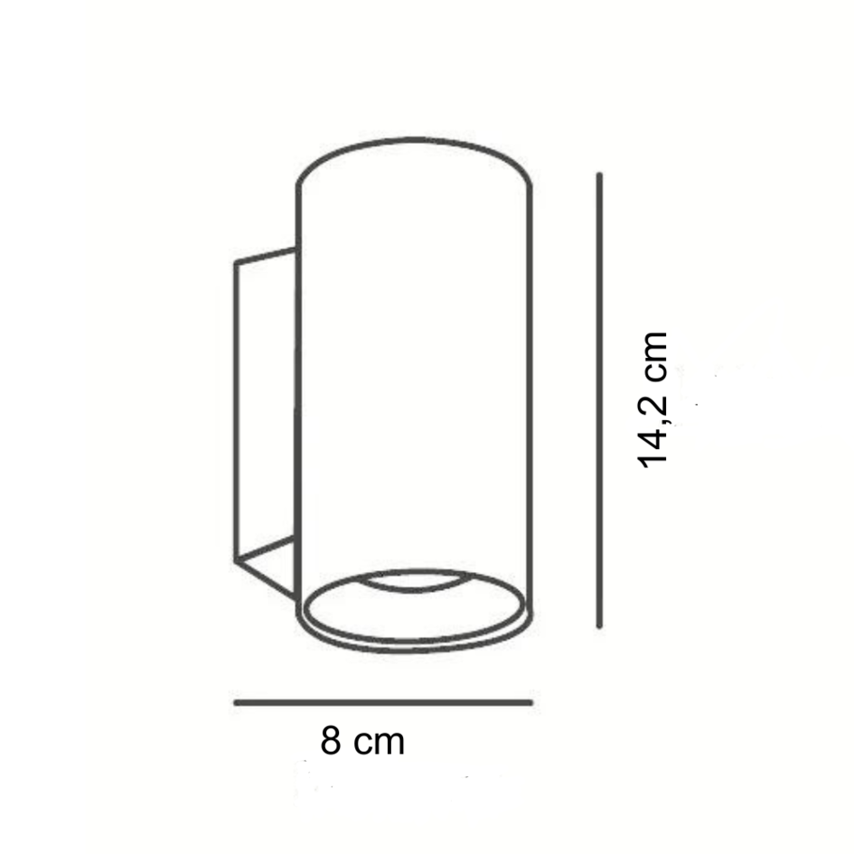 Applique moderne noire avec intérieur doré - Meg
