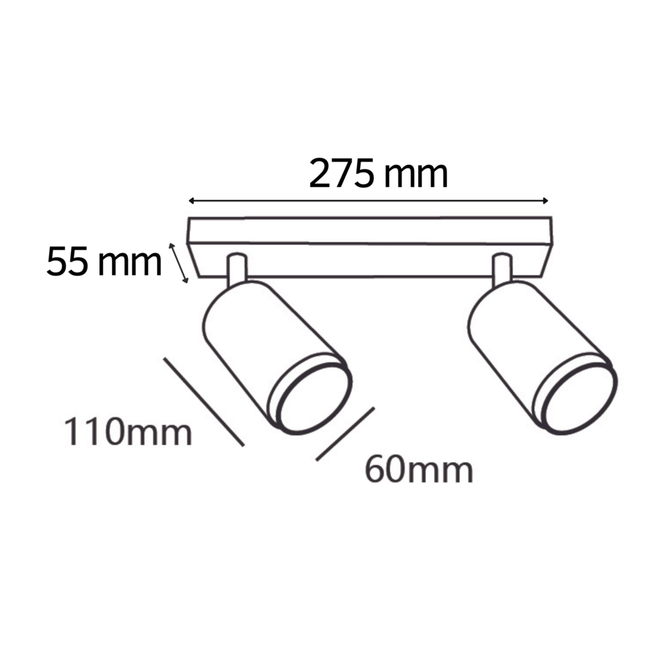 Plafonnier moderne noir mat - Dan