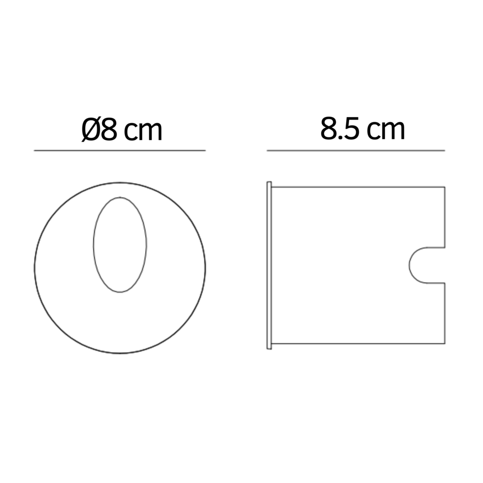 Applique encastrée d'extérieur Merlin - noir