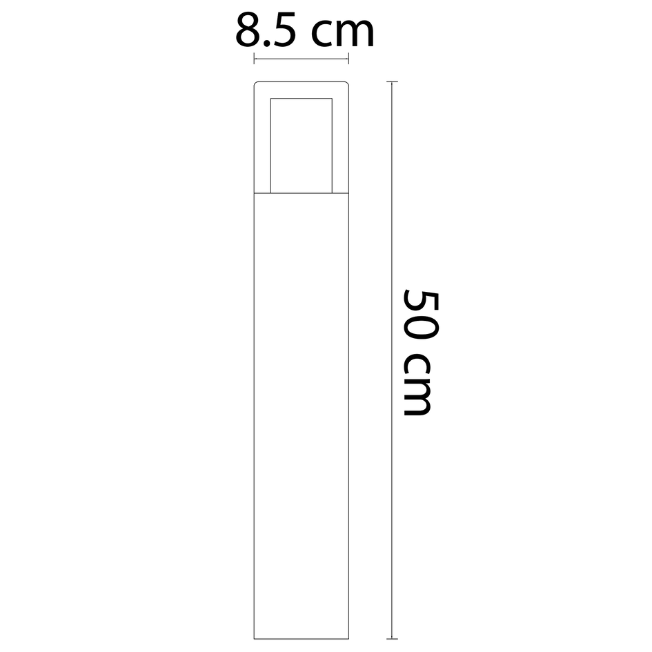 Lampadaire d'extérieur noir - Ivo