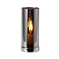 Lampe à poser Modesto en verre fumé gris et pied brillant
