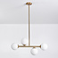 Design plafondlamp goud met melkwit glas, 4-lichts  Asun