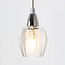 Suspension chromée avec verre transparent 3 lumières - Virginia