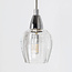 Suspension 3 lumières Virginia - chrome et verre transparent