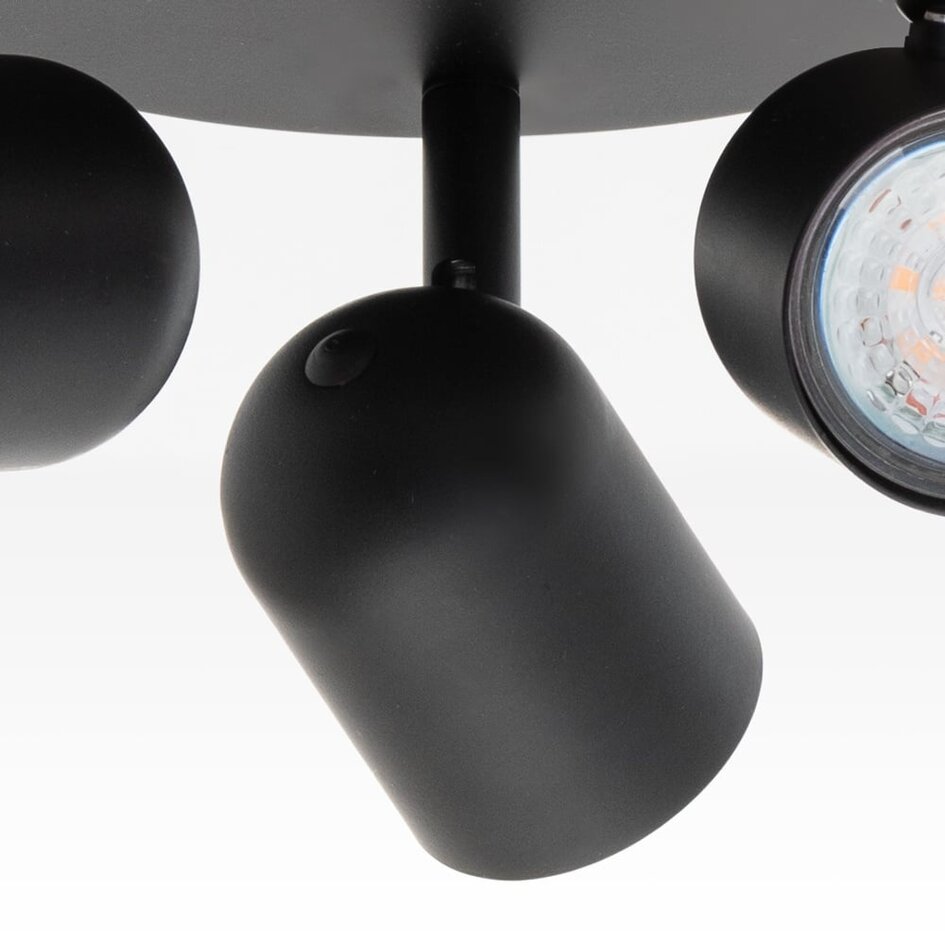 Spot de plafond 3 lumières Caro - noir mat